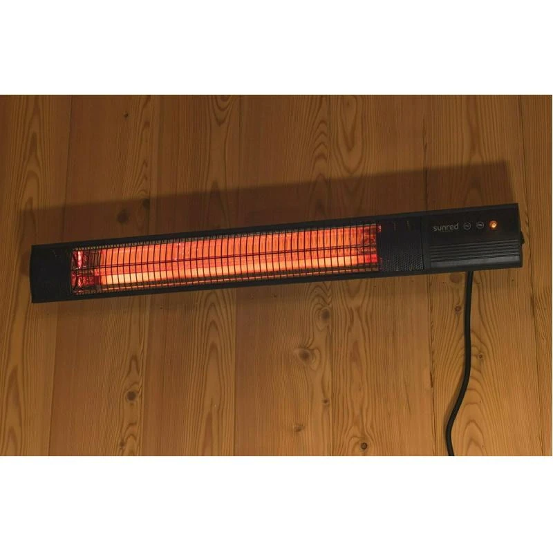 SUNRED | Šildytuvas | RD-DARK-20, tamsi siena | Infraraudonųjų spindulių | 2000 W | Juodas | IP55