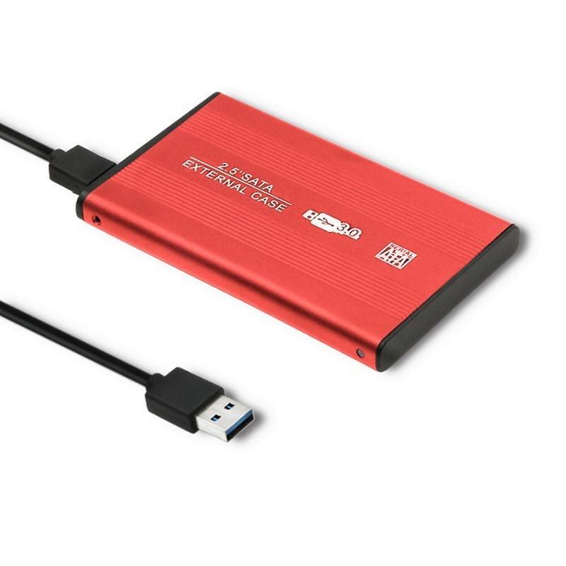 QOLTEC išorinio kietojo disko dėklas HDD/SSD 2.5" SATA3 USB 3.0 Raudona