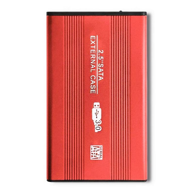 QOLTEC išorinio kietojo disko dėklas HDD/SSD 2.5" SATA3 USB 3.0 Raudona