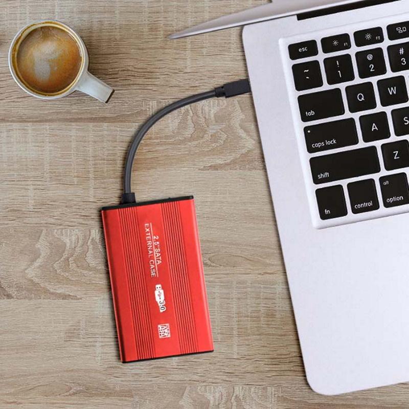 QOLTEC išorinio kietojo disko dėklas HDD/SSD 2.5" SATA3 USB 3.0 Raudona