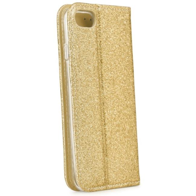 TakeMe 3D-Crystal Shine Magnetic Fix Book Dėklas, skirtas Samsung Galaxy S21 (G991B) Gold