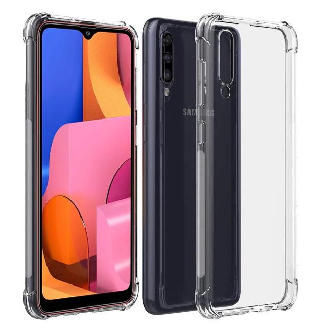 Pferd TakeMe Anti-Shock Extra Protection 0,5 mm Galinio dangtelio dėklas, skirtas Samsung Galaxy A20s (A207F) Skaidrus