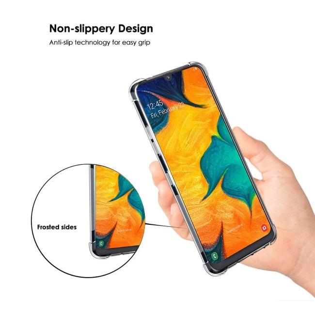 Pferd TakeMe Anti-Shock Extra Protection 0,5 mm Galinio dangtelio dėklas, skirtas Samsung Galaxy A20s (A207F) Skaidrus