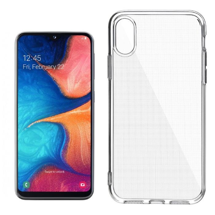 Pferd TakeMe „Clear“ serijos skaidrus 2 mm plonas galinio dangtelio dėklas, skirtas Samsung Galaxy A20e (A202F)