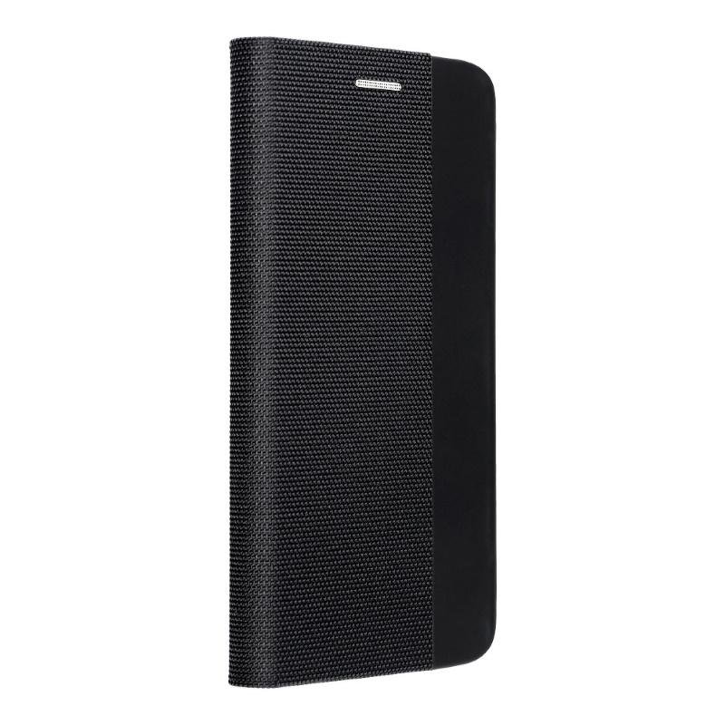 TakeMe Fabric serijos Smart Magnetic Fix Book dėklas skirtas Samsung Galaxy M31s (M317F), juodas