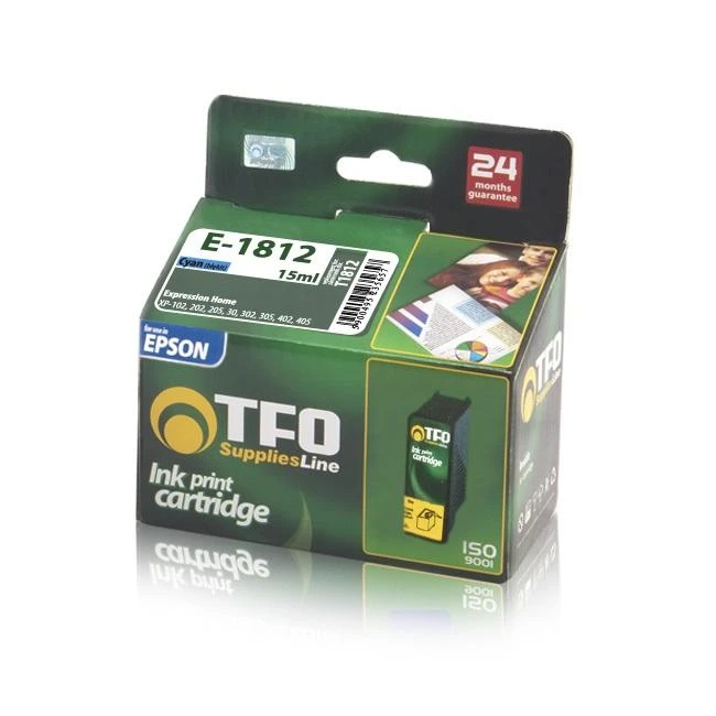 TFO Epson T1812 Cyan INK Cartridge 15ml (C13T18124010) XP-101 XP-205 XP305 HQ Premium Analog