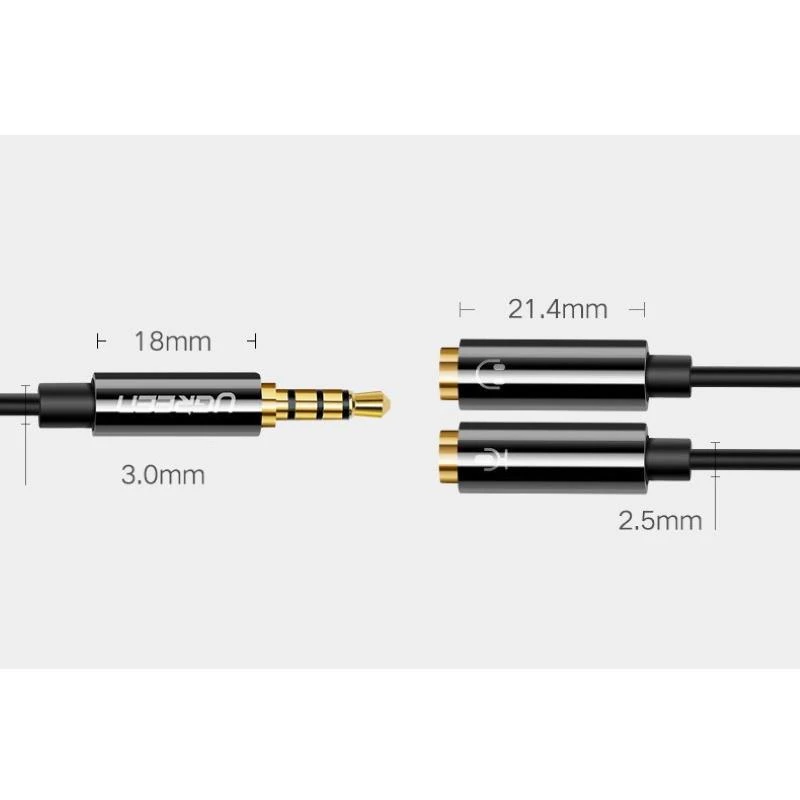 UGREEN AV141 ausinių skirstytuvas 3.5mm - Juodas