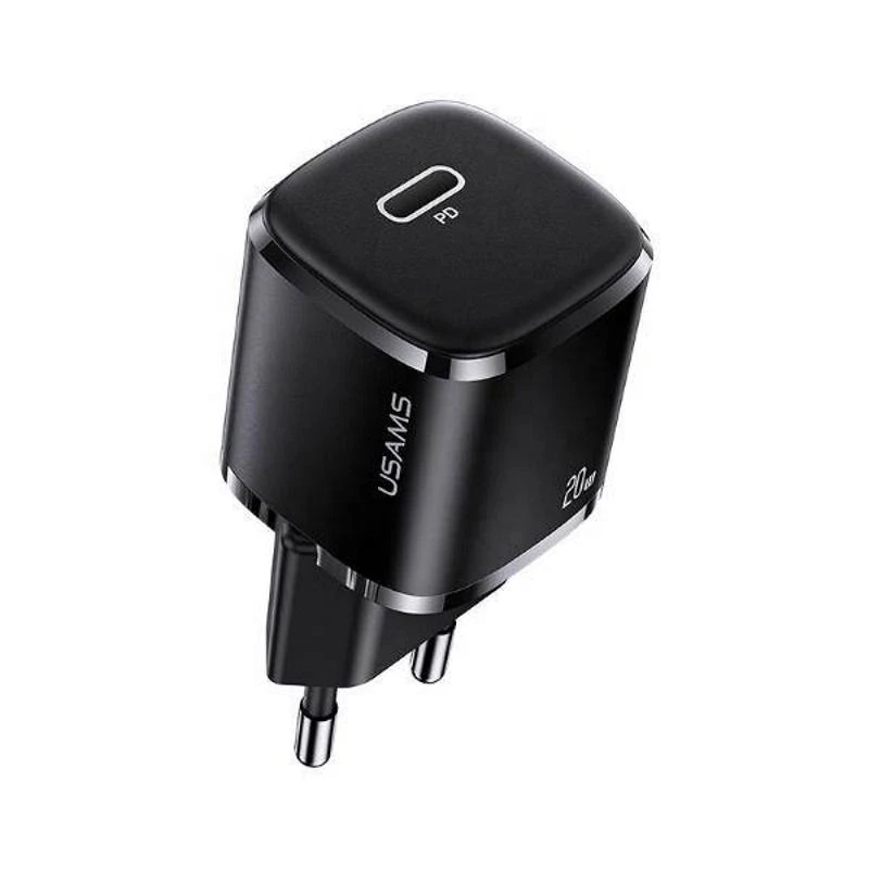 USAMS TRAVEL CHARGER 1XUSB-C T36 MINI 20W Juodas