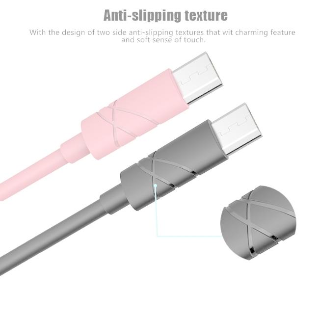 Usams U-GEE universalus silikoninis mikro USB duomenų ir įkroviklio kabelis 1m