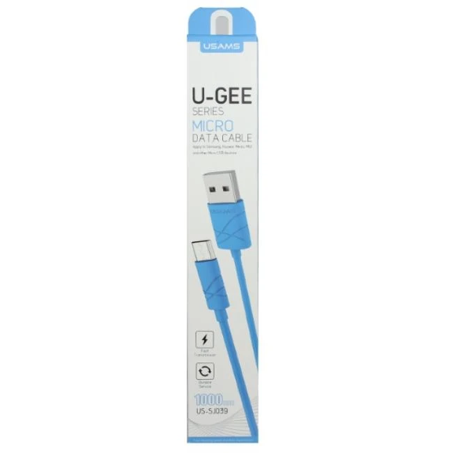 Usams U-GEE Universal micro USB 1m Mėlyna