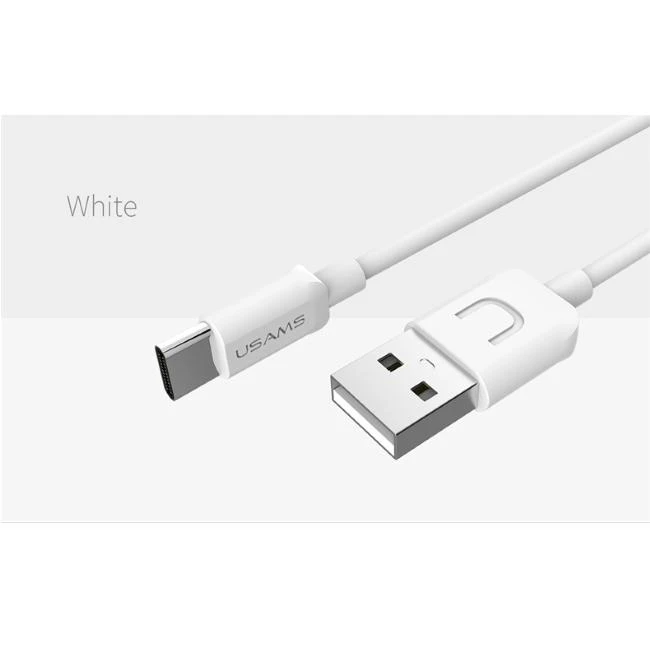 USAMS U-Turn USB-C Kabelis 1m baltos spalvos 2A TCUSBXD02 (US-SJ099)
