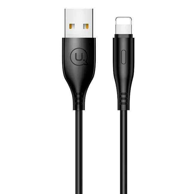 USAMS U18 Lightning 2A Fast Charge Kabelis 1m juodos spalvos SJ266USB01 (US-SJ266)