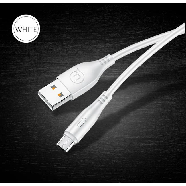USAMS U18 microUSB 2A Fast Charge Kabelis 1m baltos spalvos SJ268USB02 (US-SJ268)