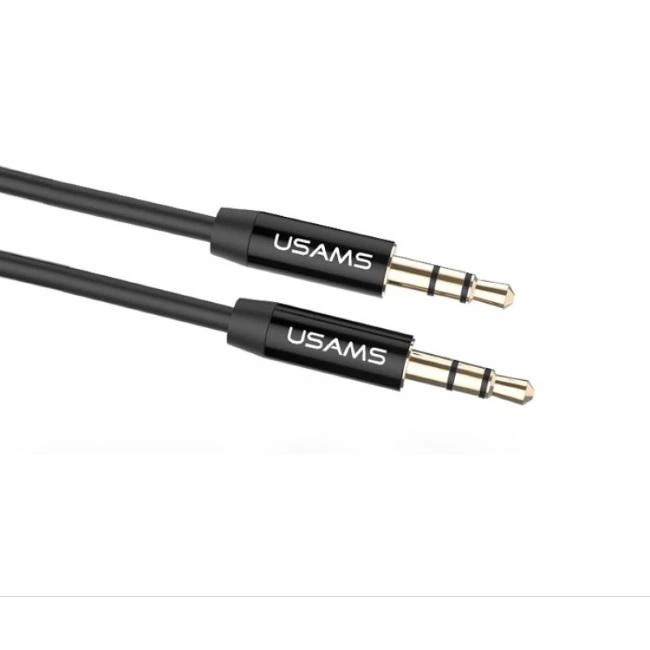 USAMS 3,5 mm audio laidas su metaliniais antgaliais