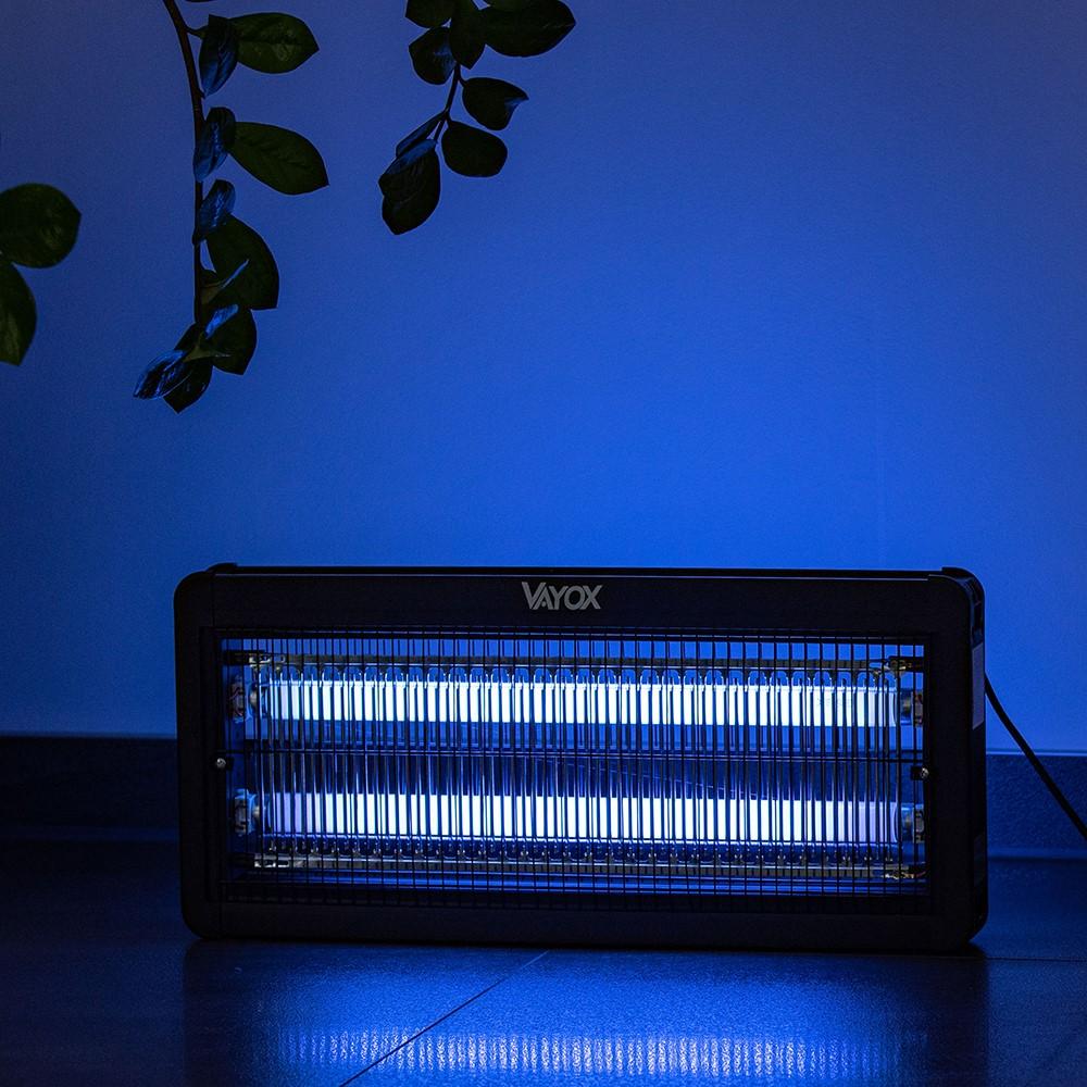 Vayox IKV-30W vabzdžių žudymo lempa UVA 30W 4500V diapazonas 120m2 (maks. 250m2) (52x24x6cm) Juoda