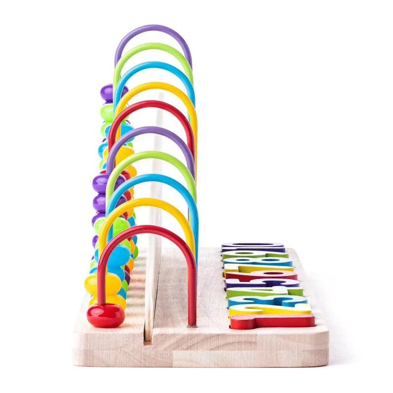 Woody 90220 Eco Medinis mokomasis didaktinis žaislas – mokantis matematikos (13 vnt.) vaikams nuo 3 metų (34x16,5x12cm)
