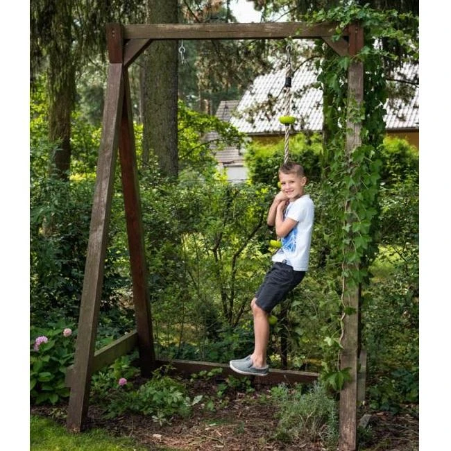 Woody 91859 Laipiojimo virvė su plastikiniais tvirtinimais kojoms (200 cm) vaikams nuo 3 metų (maks. 80 kg)