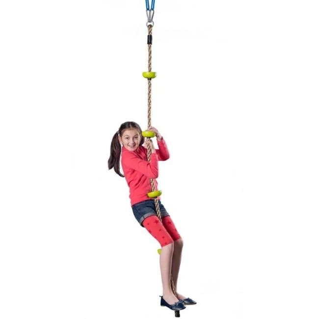 Woody 91859 Laipiojimo virvė su plastikiniais tvirtinimais kojoms (200 cm) vaikams nuo 3 metų (maks. 80 kg)