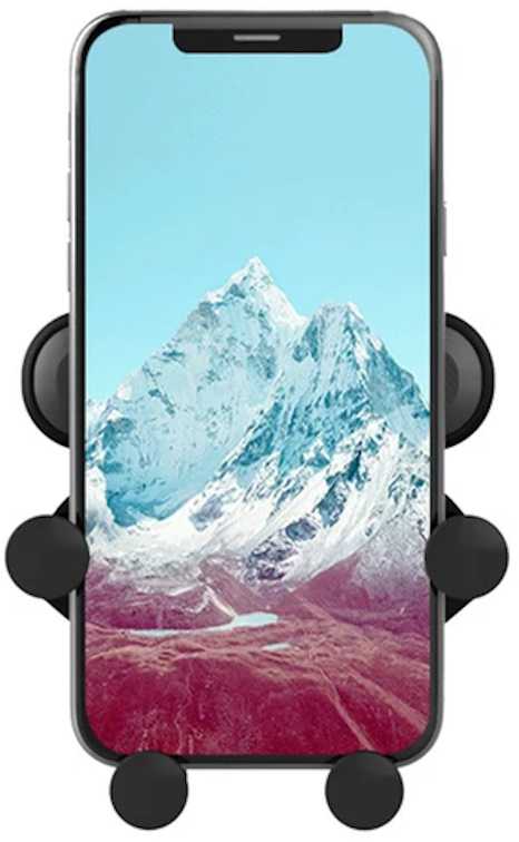 Wow O4 Octopus 4-Punktu Gravitācijas Auto Savelkošs Auto Gaisa restes Telefona Stiprinājums (6.5'' max) Melns