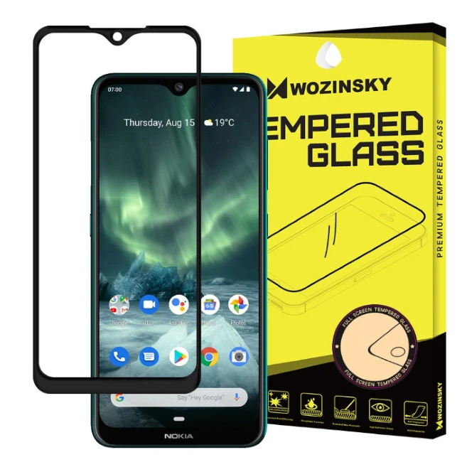 Wozinsky Tempered Glass 9H Extra Shock ekrano apsauga, skirta Nokia 6.2 / 7.2 viso ekrano juoda