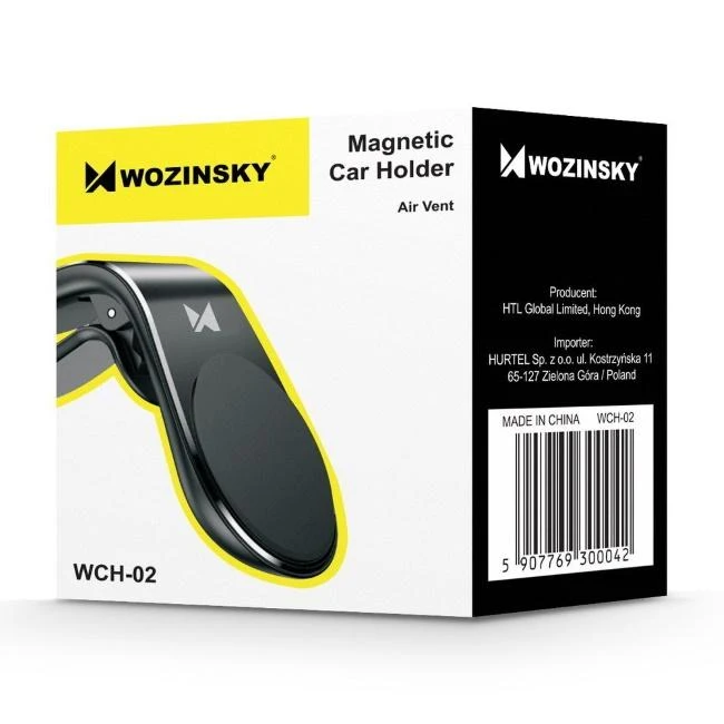 Wozinsky magnetinis telefono laikiklis oro grotelėms juodos spalvos (WCH-02)
