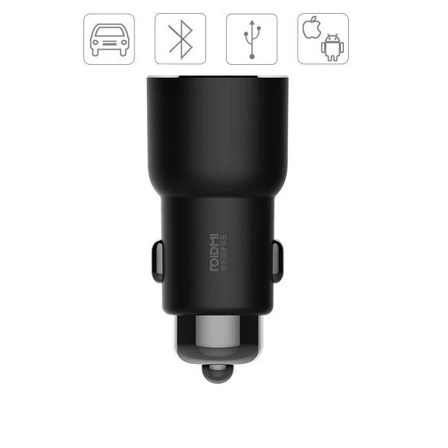 Xiaomi Roidmi 3S USB 2.4A FM moduliatorius - automobilinis įkroviklis, Juodas