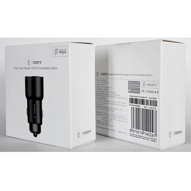 Xiaomi Roidmi 3S USB 2.4A FM moduliatorius - automobilinis įkroviklis, Juodas