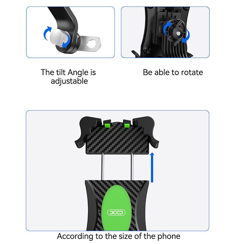 XO bike/ motorcicle mount holder C118 juodas
