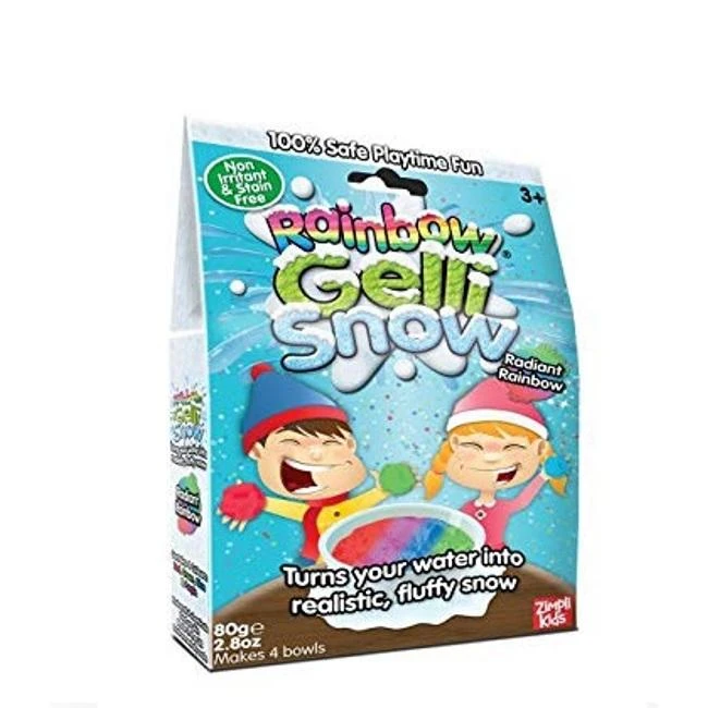 Zimpli Kids Sensory Žaidimas - Gelli Baff Gelli Sniegas Spindintis Vaivorykštė 80g