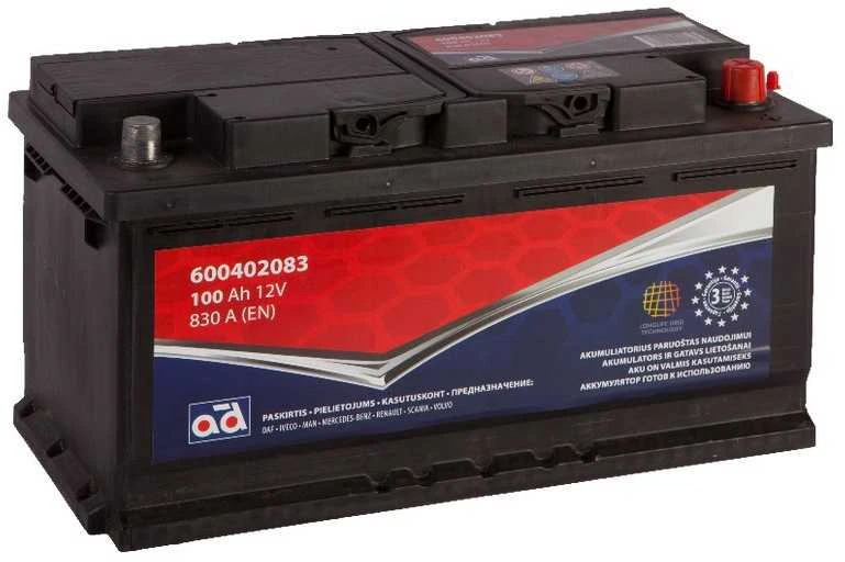 Akumuliatorius AD 100Ah 830A