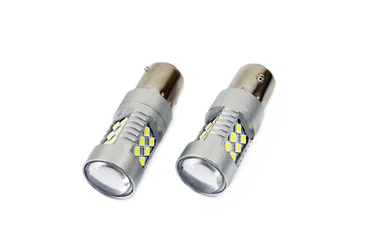 Amio LED lemputė P21W CANBUS Baltos 12V-24V I Atbulinės eigos 2vnt.