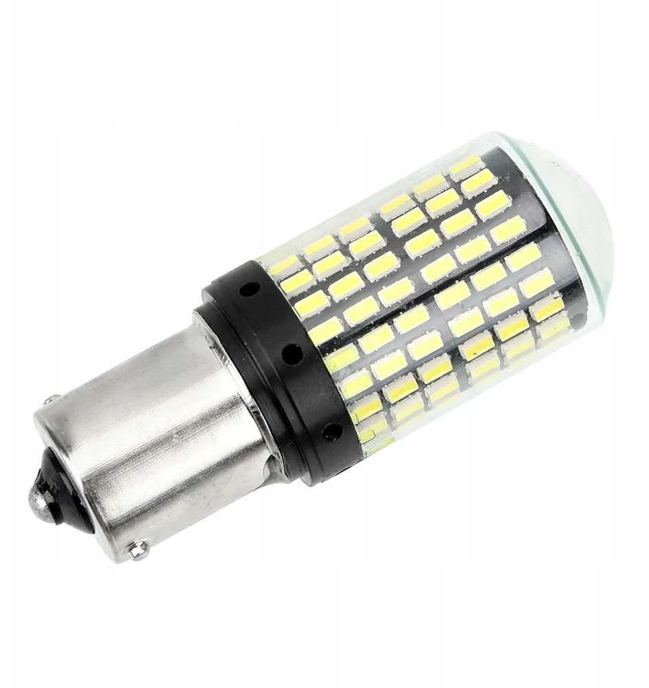 Amio Led lemputės P21W 144LED SMD 4014 BA15S CANBUS 1156 | Atbulinės eigos 2vnt.