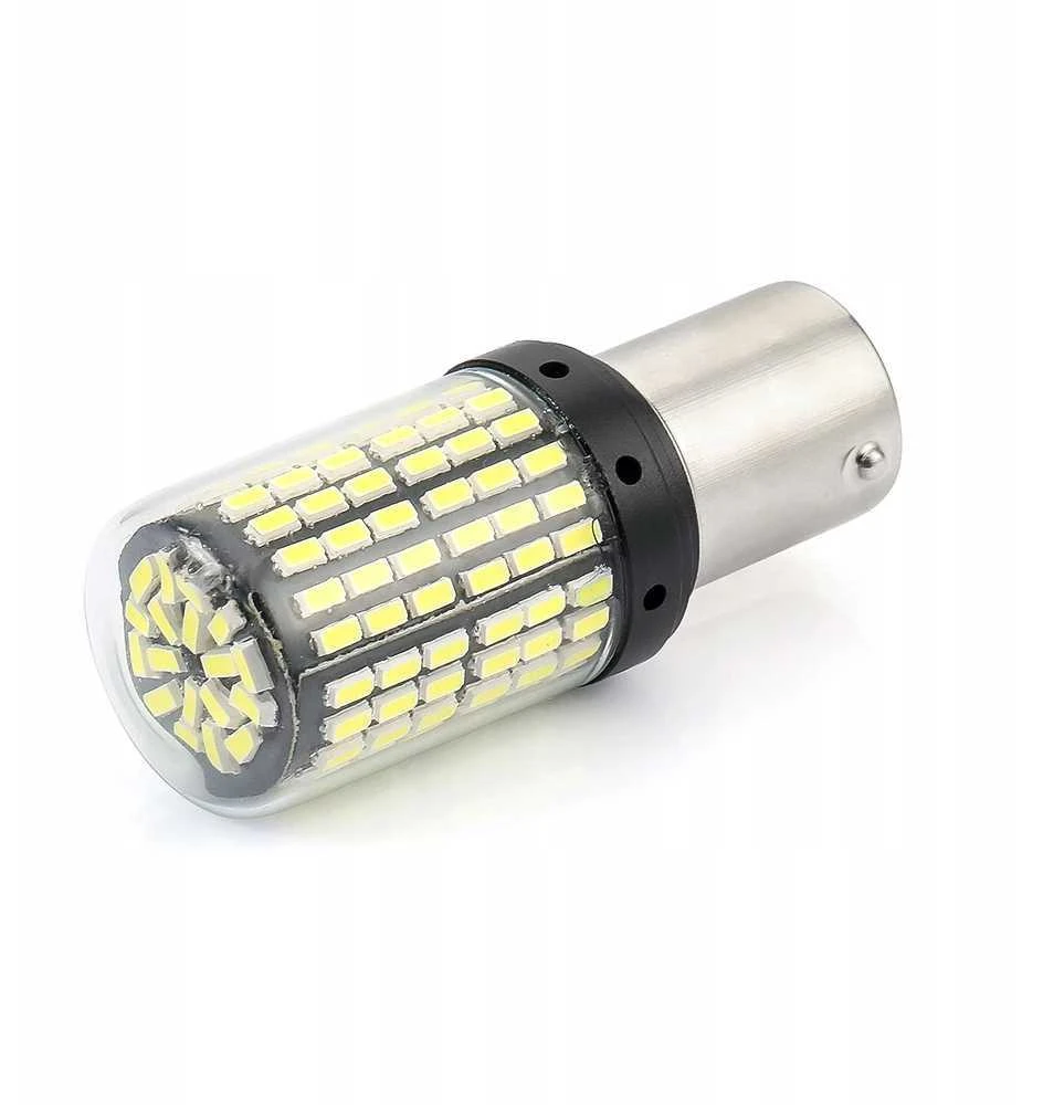Amio Led lemputės P21W 144LED SMD 4014 BA15S CANBUS 1156 | Atbulinės eigos 2vnt.