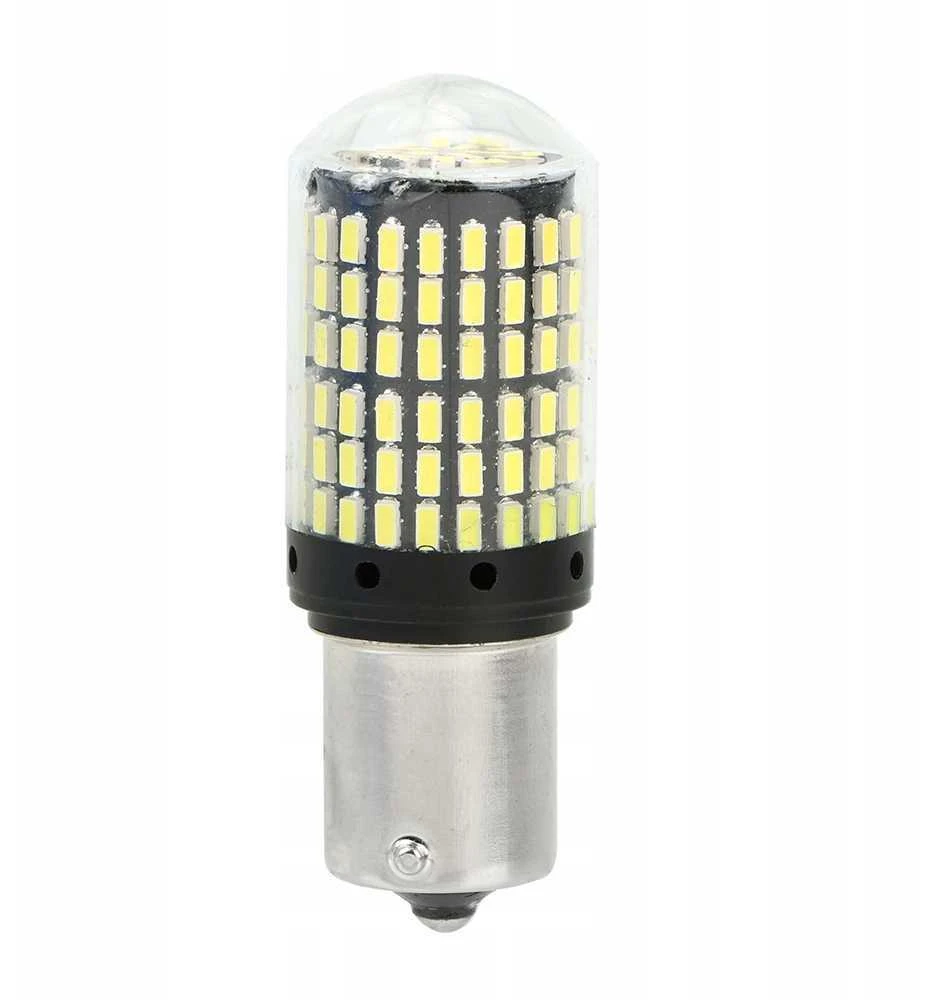 Amio Led lemputės P21W 144LED SMD 4014 BA15S CANBUS 1156 | Atbulinės eigos 2vnt.