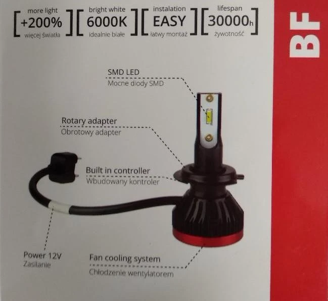 Amio LED lemputės HB3 9005 BF | 2vnt.