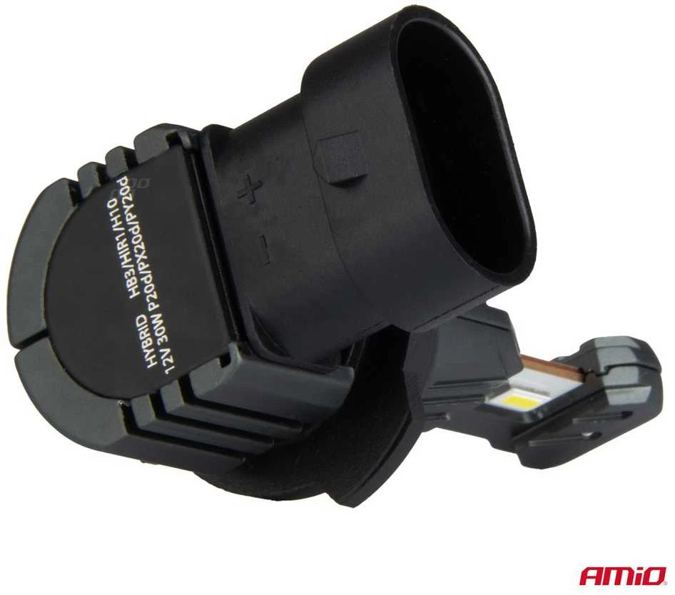Amio LED lemputės Hybrid series HB3 HIR1 H10 9005 6000K Canbus 60W