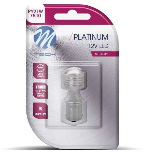 Amio LED posūkio lemputė 12-24V Oranžinė spalva PY21W BAU15s