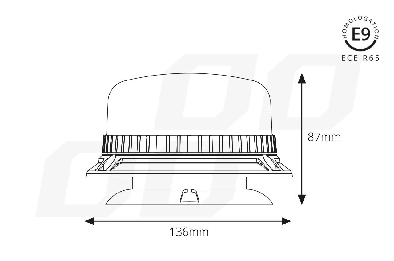 Amio Signalinis žibintas magnetinis 12/24V