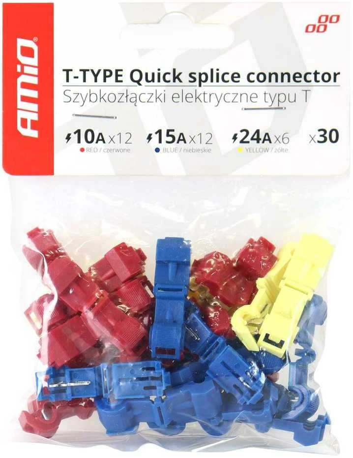 Amio T-tipo jungčių/šakotuvų komplektas 30vnt.