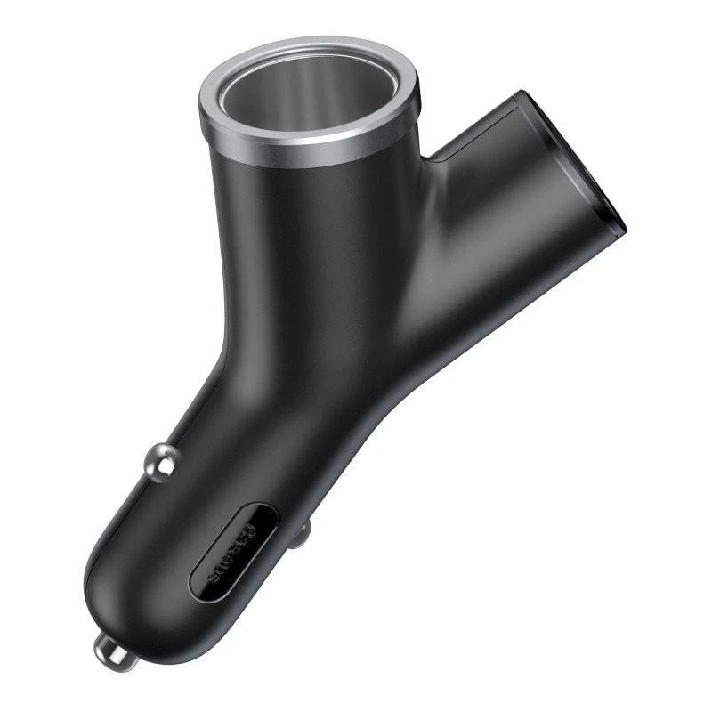 Automobilinis USB įkroviklis, šakotuvas BASEUS 2xUSB