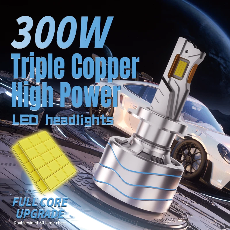 Autoreka LED HIR2 lemputės 2vnt. 300W super light CANBUS 65000Lm