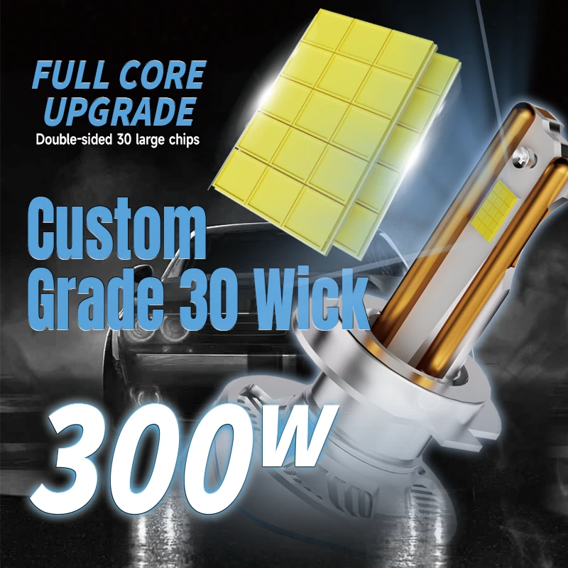 Autoreka LED HIR2 lemputės 2vnt. 300W super light CANBUS 65000Lm