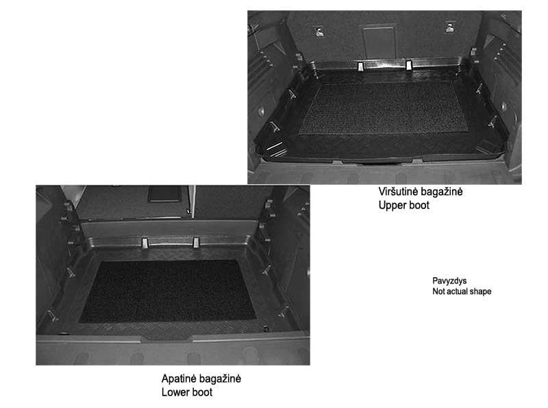 Bagažinės kilimėlis Kia Venga 2009- (lower boot) 34006 - Standartinis pagrindas