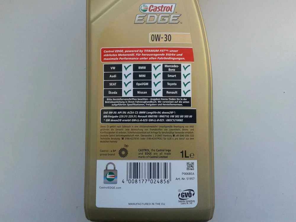 Castrol 0W30 EDGE TITANIUM FST 1L