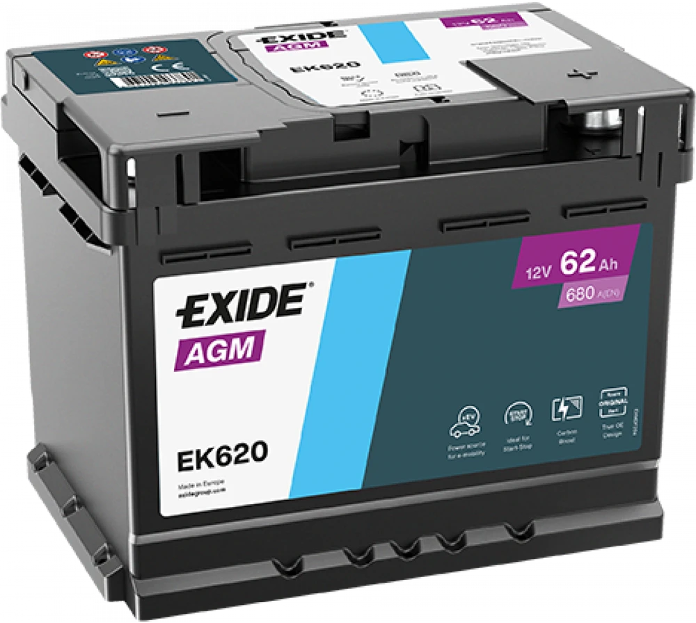 Exide Akumuliatorius 62 Ah 680 A EN 12V AGM