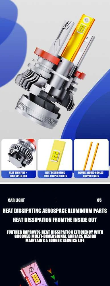 LED HB3 lemputės 2vnt. +500% super light CANBUS 9005