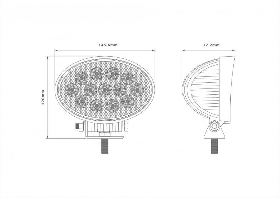 Kamar Darbinis žibintas LED 13xLED ovalus 31W