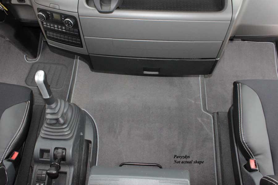 Kilimėliai ARS Scania R automatic /2004-2009 3p - Dangos tipas 1052 - mėlyna / apsiūta juostele