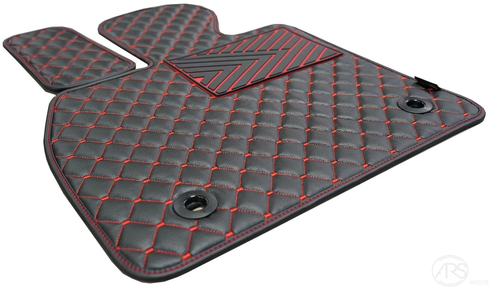 Kilimėliai QuiltyMats HONDA FR-V 2004-2009 (3 vnt.), Juodas-Raudona /16-MAX2
