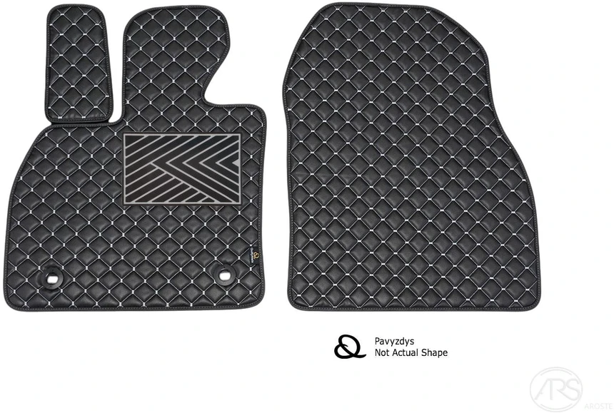 Kilimėliai QuiltyMats JAGUAR F-TYPE 2013-2020 (Coupe) (2 vnt.), Juodas-Gray /13-12